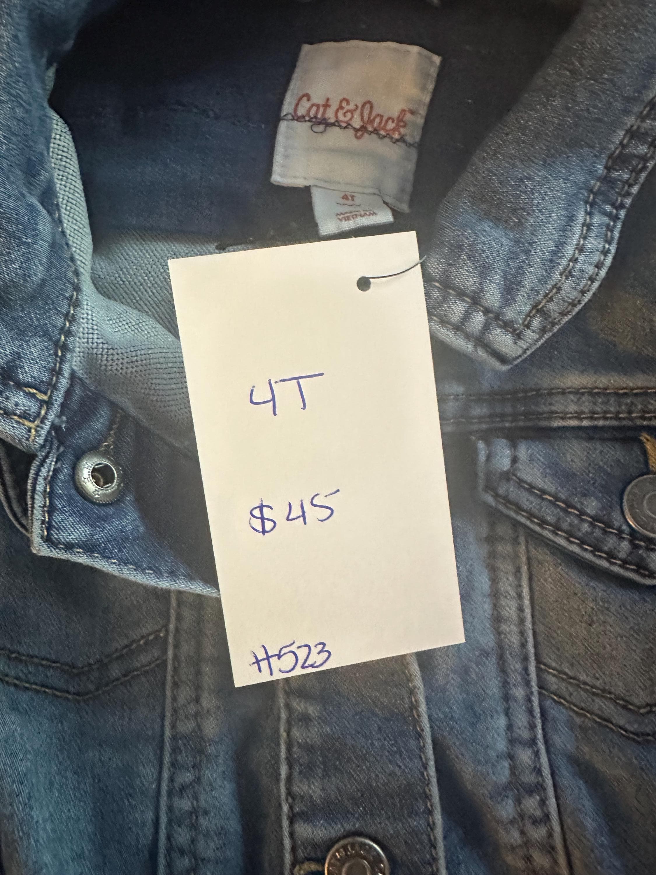 Denim jacket with Carhartt image on back - Thumbnail 3