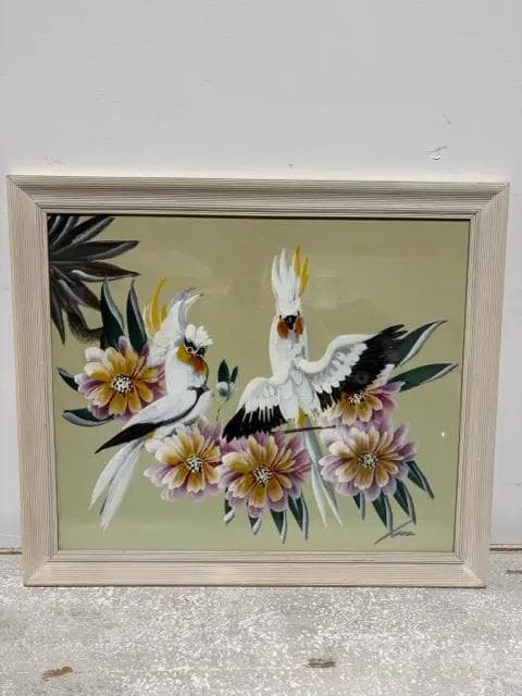 Cockatoo And Florals Framed Print - Image 1