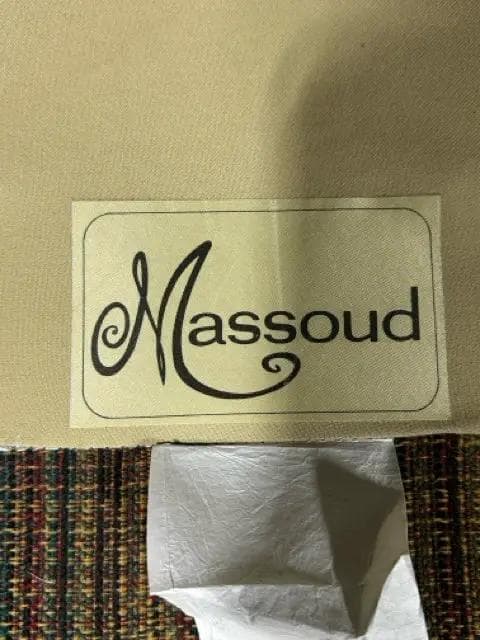 Massoud Brown, Green And Burgandy Plaid Rolled Arm Chair - Thumbnail 5