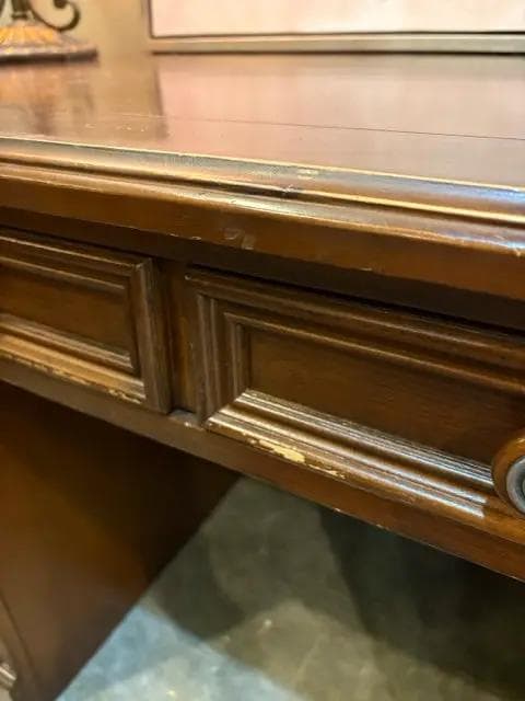 Wooden Desk With 6 Drawers - Thumbnail 3