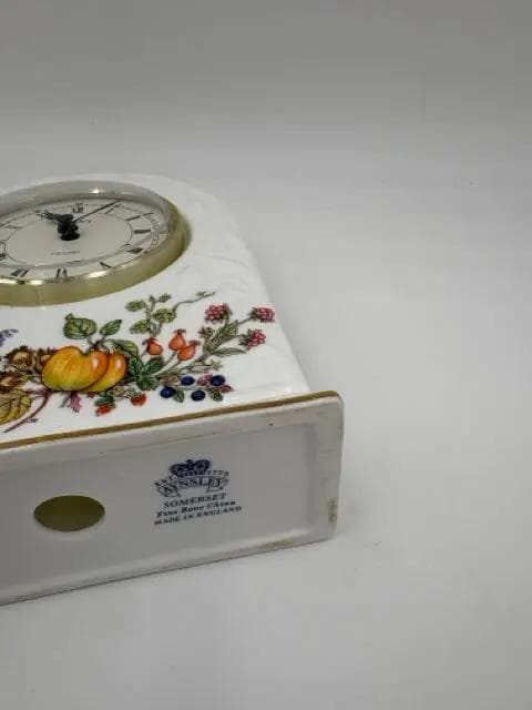 Aynsley Somerset Fine Bone China Mantle Clock - Thumbnail 3