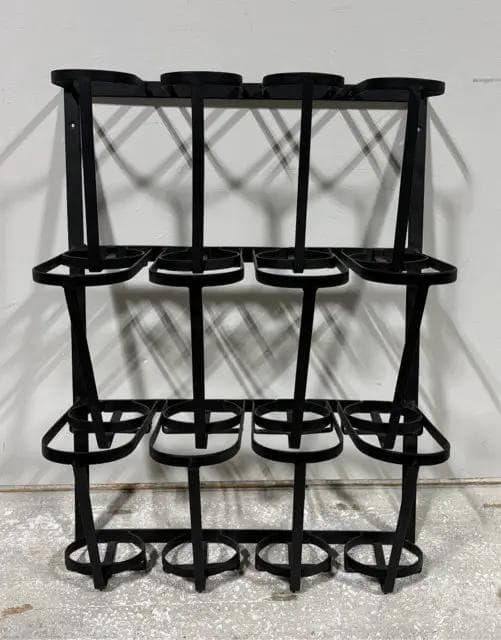 Pottery Barn Black Wrought Iron Wall Wine Rack - Image 1