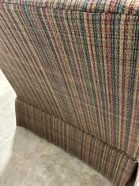 Massoud Brown, Green And Burgandy Plaid Rolled Arm Chair - Thumbnail 4
