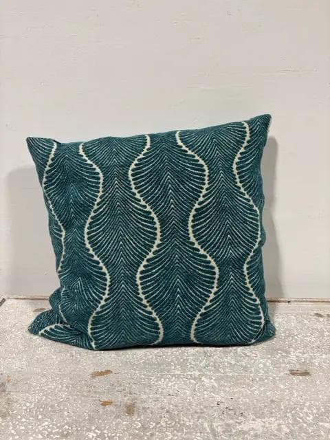 Turquoise And White Pillow - Image 1
