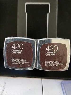 NEW Maybelline Color Sensational Lipstick 420 Deepest Cherry 2pk