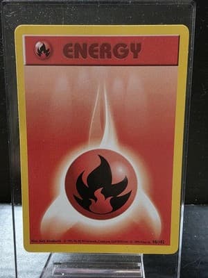 Pokemon TCG Fire Energy 98/102 Shadowless Base Set​ LP/LP+