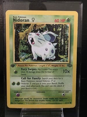 Pokémon TCG Nidoran F Jungle #57/64 WOTC Vintage 1999 1st Edition