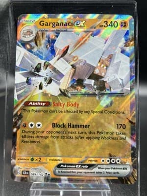 Pokemon TCG Garganacl ex 89/142 Scarlet & Violet Stellar Crown Double Rare