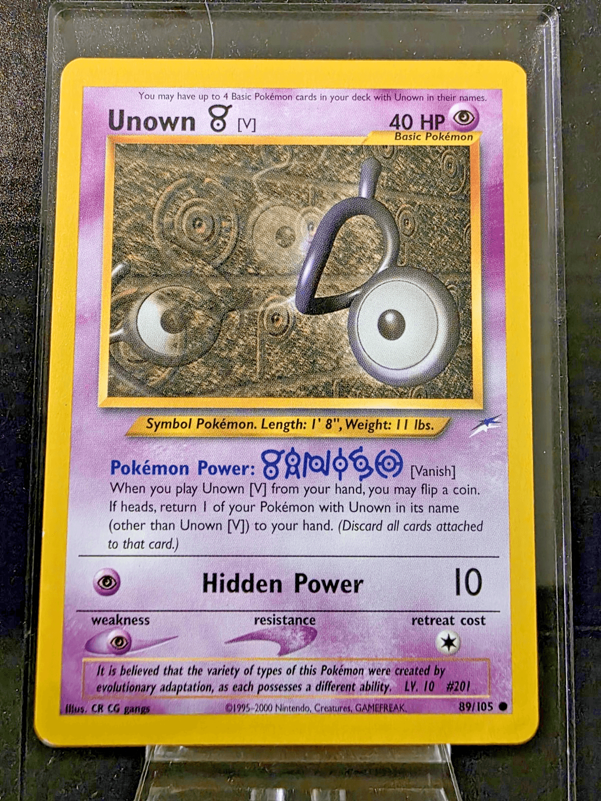 Pokemon TCG Unown V Neo Destiny 89/105 NM