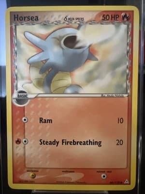 Poikemon TCG Horsea (Delta Species) NM 66/110 Holon Phantoms NM