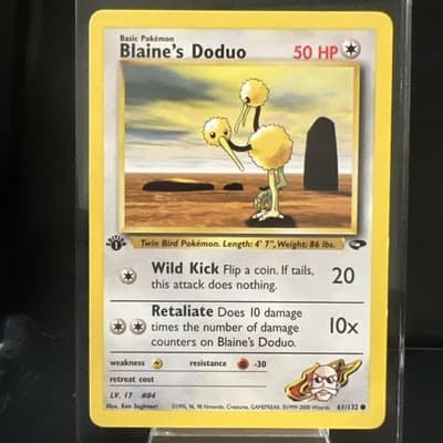 Pokémon TCG Blaine's Dodo 1st Edition 61/132 Gym Challenge NM/LP