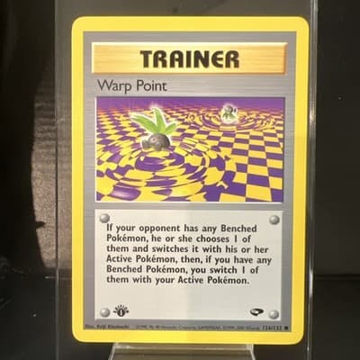 Pokemon TCG Warp Point 126/132 1st Edition Gym Challenge Common NM