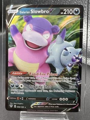 Pokemon TCG Galarian Slowbro V 099/189 - Ultra Rare Darkness Ablaze