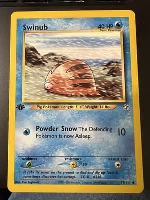 Pokemon TCG Swinub Neo Genesis 1st Edition 79/111