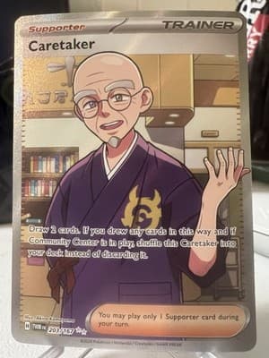 Pokémon TCG Caretaker 203/167 Twilight Masquerade Holo Ultra Rare