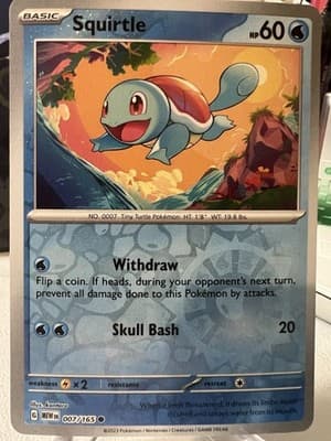 Pokemon TCG Squirtle 007/165 Scarlet & Violet 151 Reverse Holo