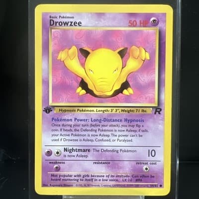 Pokemon TCG Drowzee 54/82 1st Edition Team Rocket 2000 NM/LP