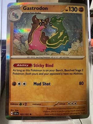 Pokemon TCG Surging Sparks Gastrodon Holo Rare Card 107/191