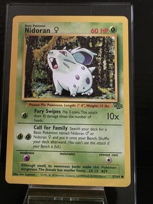 Pokemon TCG Nidoran 57/64 Jungle Regular NM