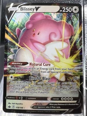 Pokemon TCG Blissey V 119/198 Chilling Reign Holo Ultra Rare