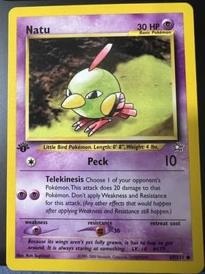Pokemon TCG 1st Edition Natu Neo Genesis 67/111