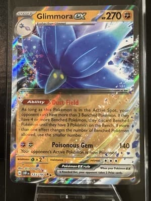 Pokemon TCG Glimmora ex Double Rare SV03: Obsidian Flames 123/197 NM