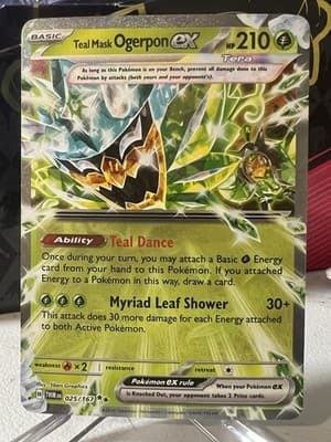 Pokémon TCG Teal Mask Ogerpon ex Holofoil Twilight Masquerade 025/167