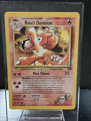 Pokemon TCG Blaine's Charmeleon 31/132 Gym Challenge Unlimited Uncommon NM