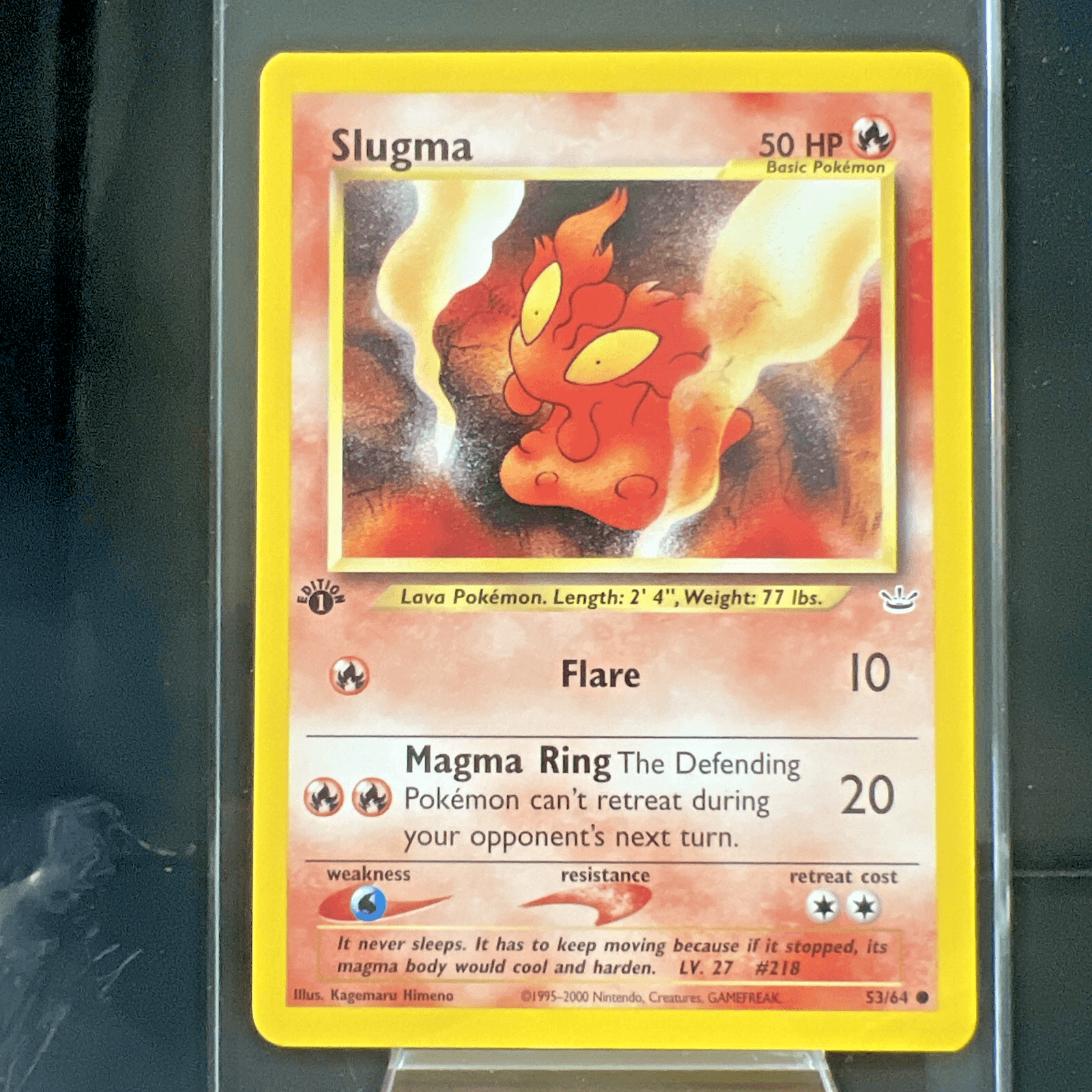 Pokemon TCG Slugma 53/64 Neo Revelation 1st Edition NM