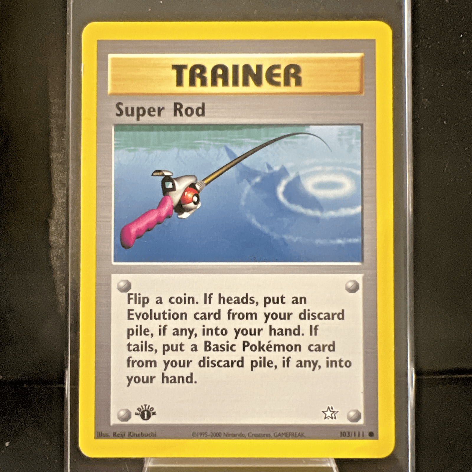 Pokemon TCG Super Rod 103/111 Neo Genesis 1st Edition Trainer WOTC LP/MP
