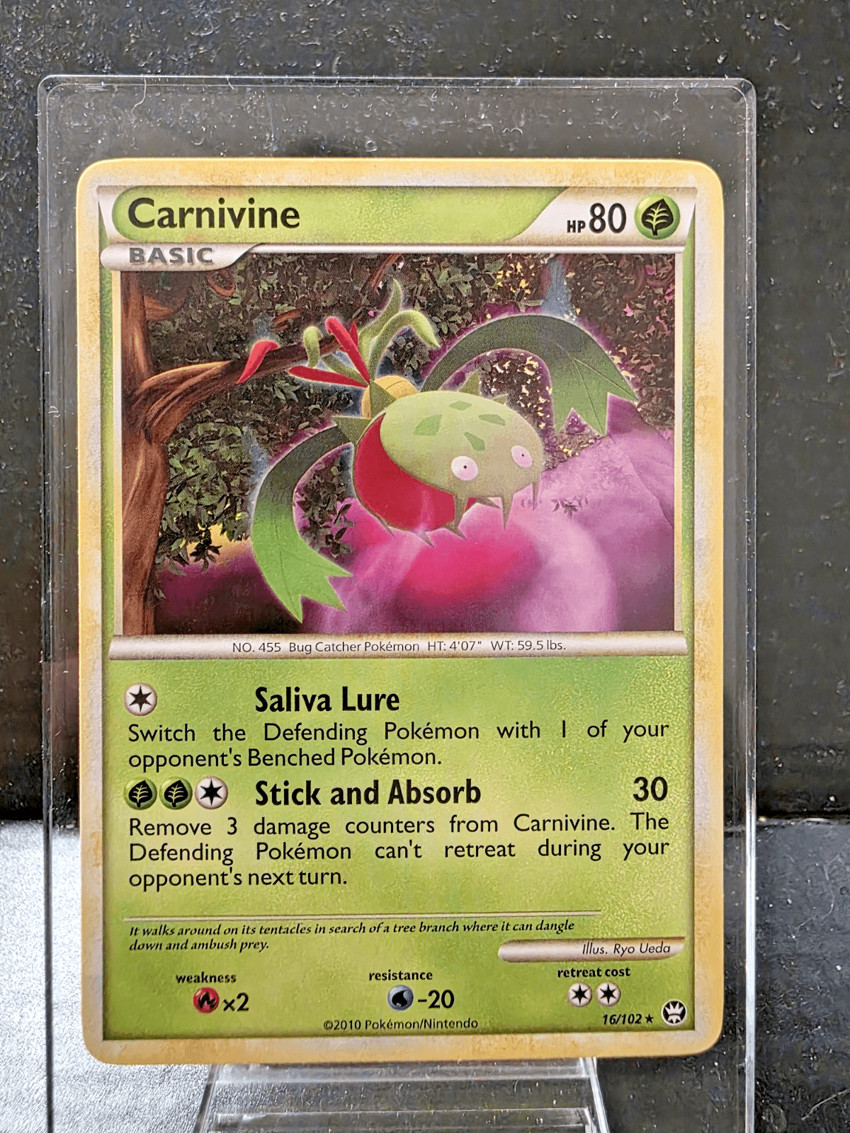Pokemon TCG Carnivine Rare HGSS Triumphant 16/102 2010 NM