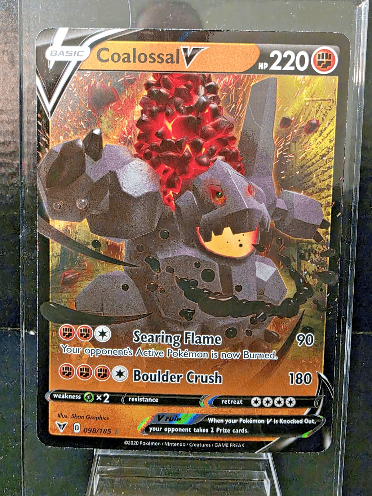 Pokemon TCG Coalossal V 098/185 SWSH: Vivid Voltage Ultra Rare NM