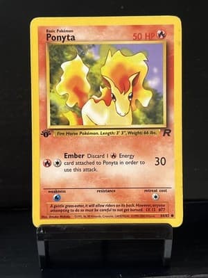 Pokemon TCG Ponyta 1st Edition Team Rocket 64/82 NM