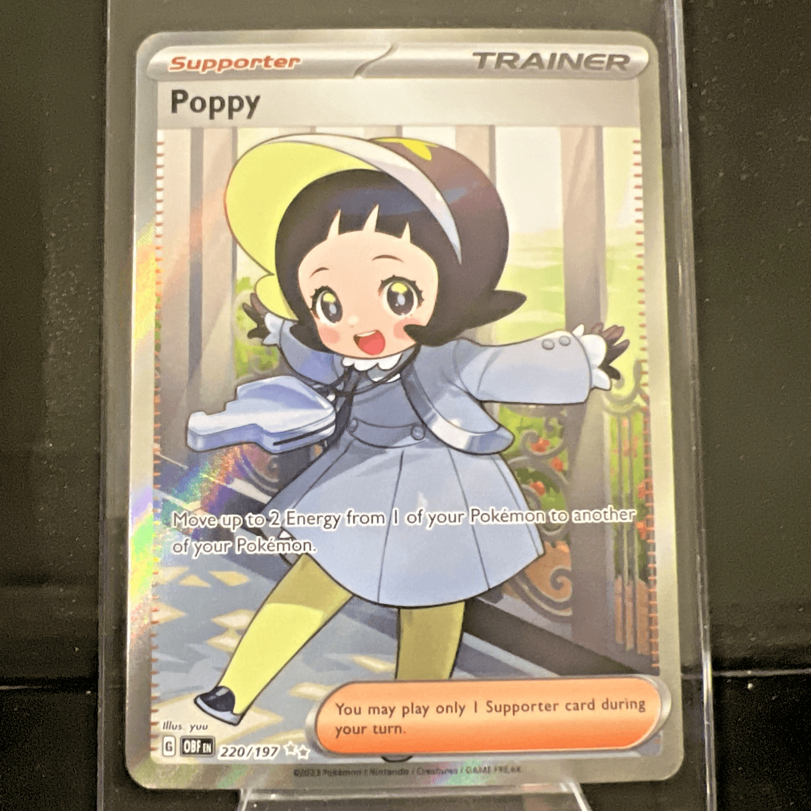 Pokemon TCG Poppy Ultra Rare Obsidian Flames 220/197