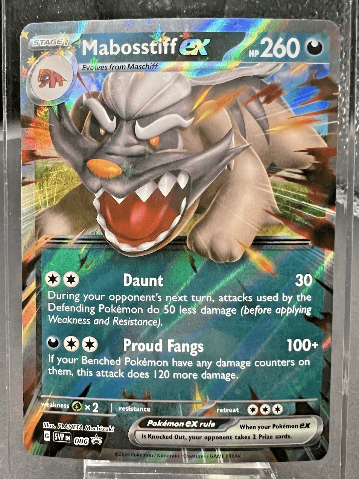 Pokemon TCG Mabosstiff ex SVP EN 086 Scarlet & Violet Black Star Promo