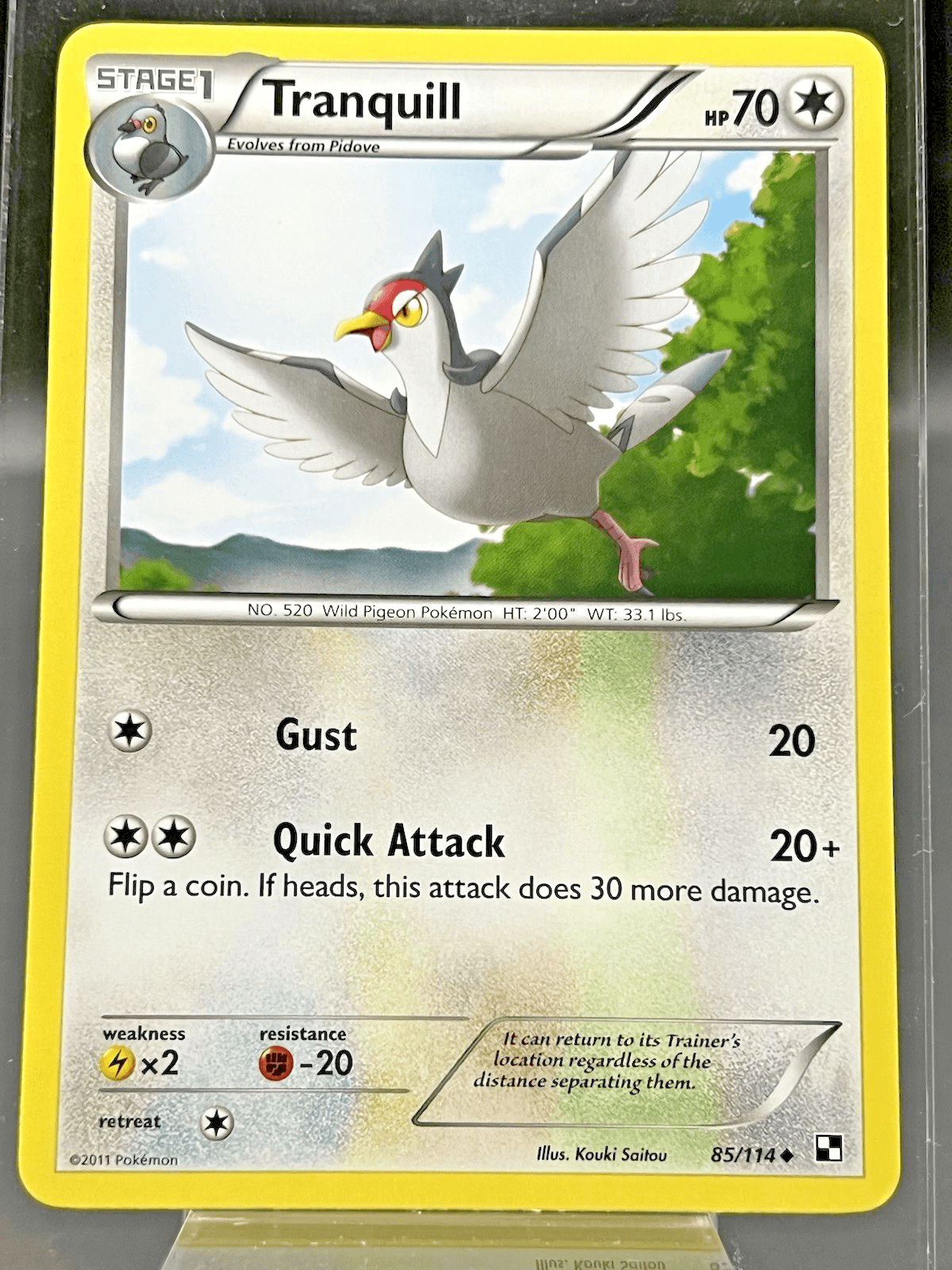 Pokemon TCG Tranquill Black & White Base Set 85/114