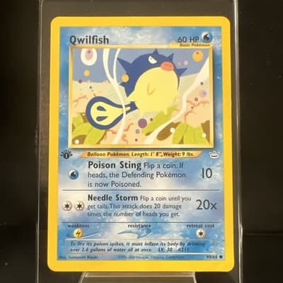 Pokémon TCG Qwilfish 1st Edition Neo Revelation 49/64 NM