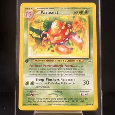 Pokemon TCG Parasect 35/64 Neo Revelation 1st Edition LP