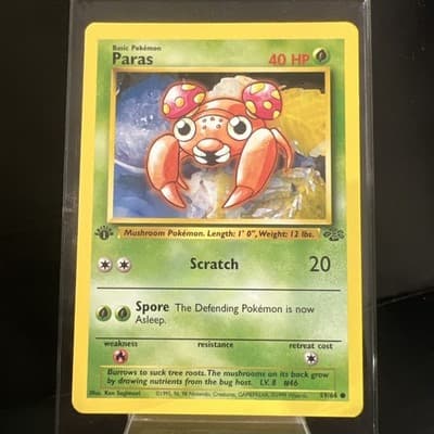 Pokemon TCG Paras 1st Edition Common Jungle 59/64 NM/LP