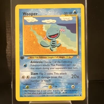 Pokemon TCG Wooper 82/111 Neo Genesis 1st Edition NM/LP