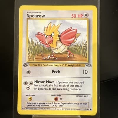 Pokemon TCG Spearow Jungle 1st Edition #62/64 NM/LP