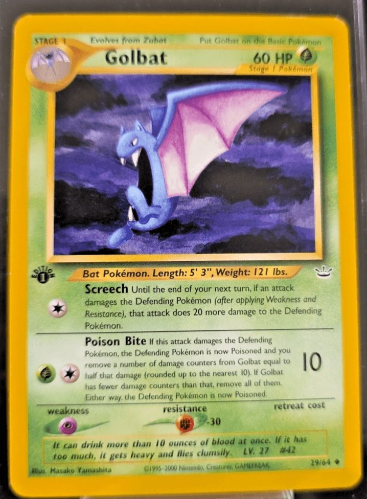 Pokemon TCG Golbat 29/64 Neo Revelation 1st Edition LP