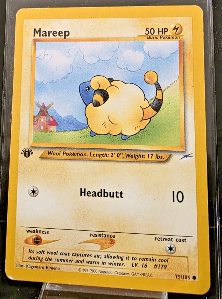 Pokemon TCG 1st Edition Mareep 75/105 Neo Destiny LP