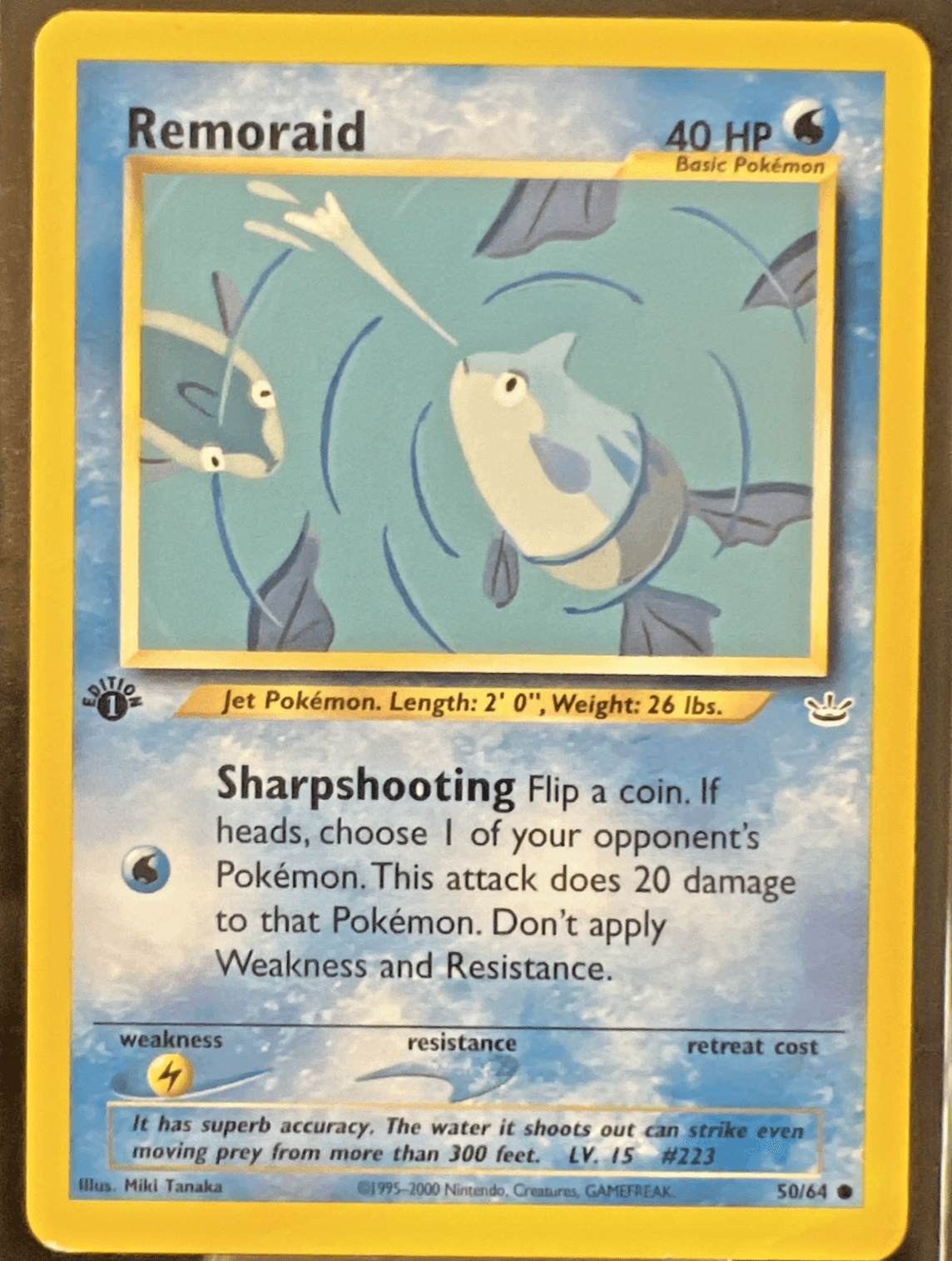 Pokemon TCG Remoraid Neo Revelation 50/64 1st Edition NM/LP