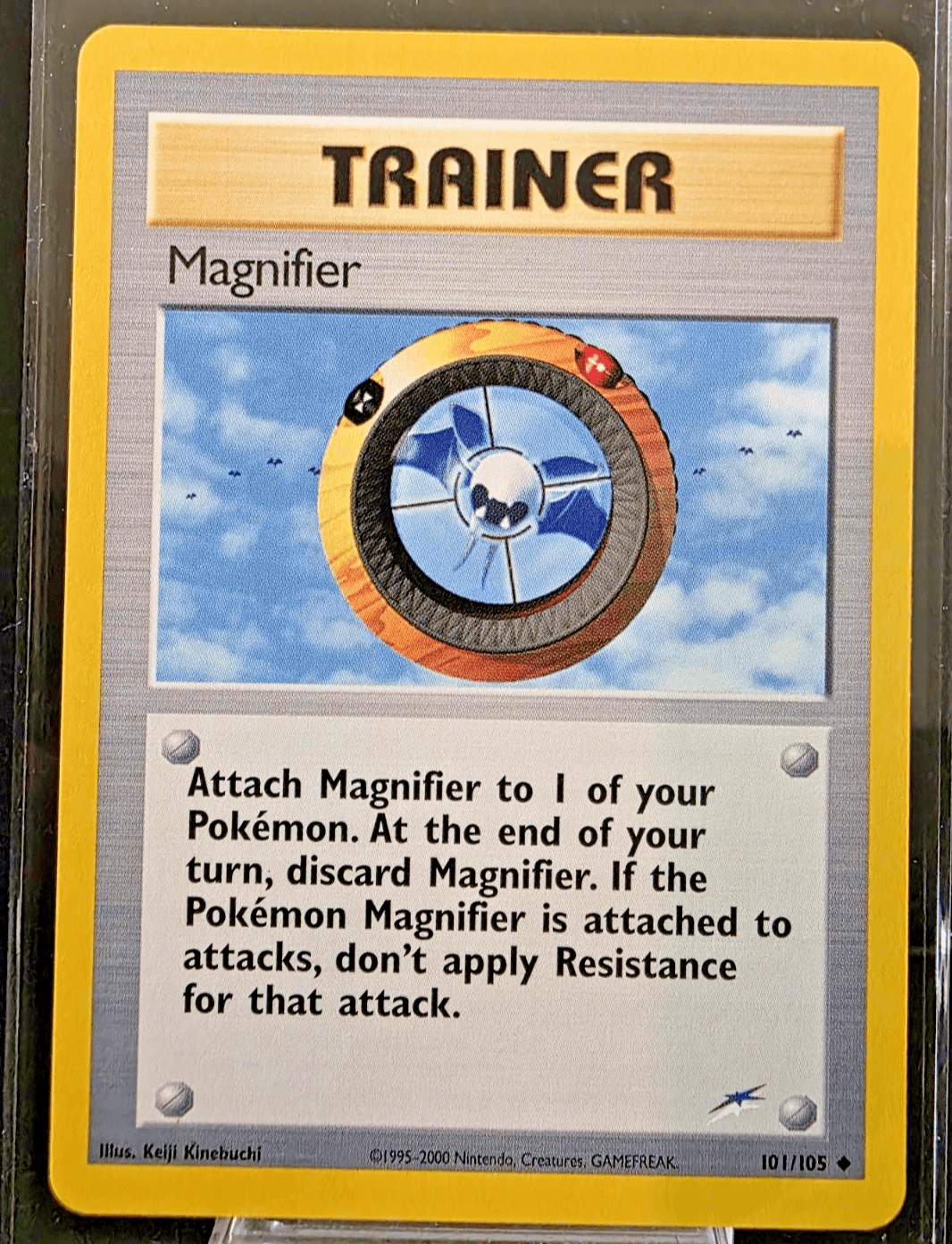 Pokemon TCG Magnifier 101/105 Vintage Trainer Neo Destiny Regular NM