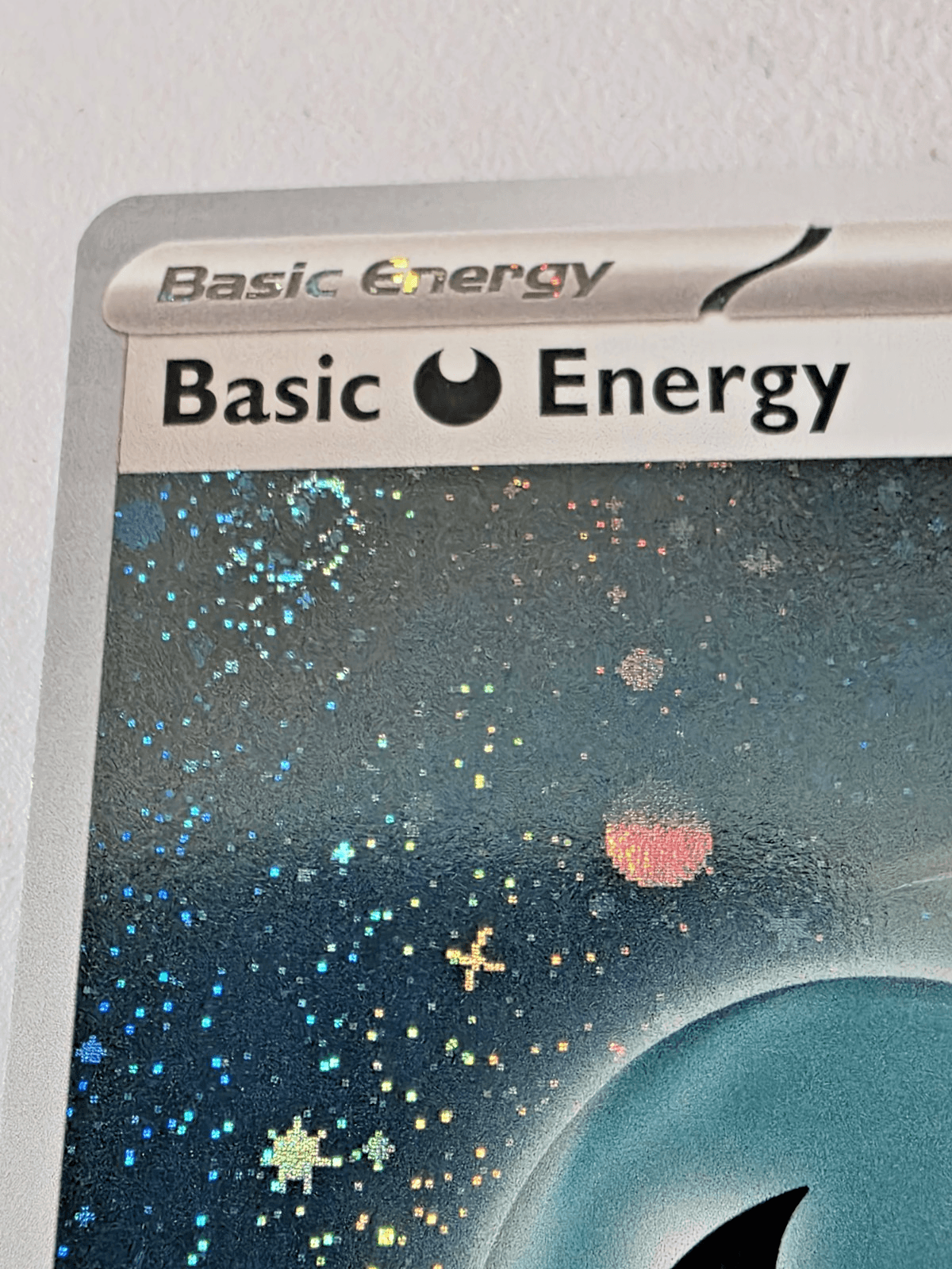 Pokemon TCG Basic Darkness Energy Cosmos Holo with 2 Swirls Scarlet & Violet NM - Thumbnail 3