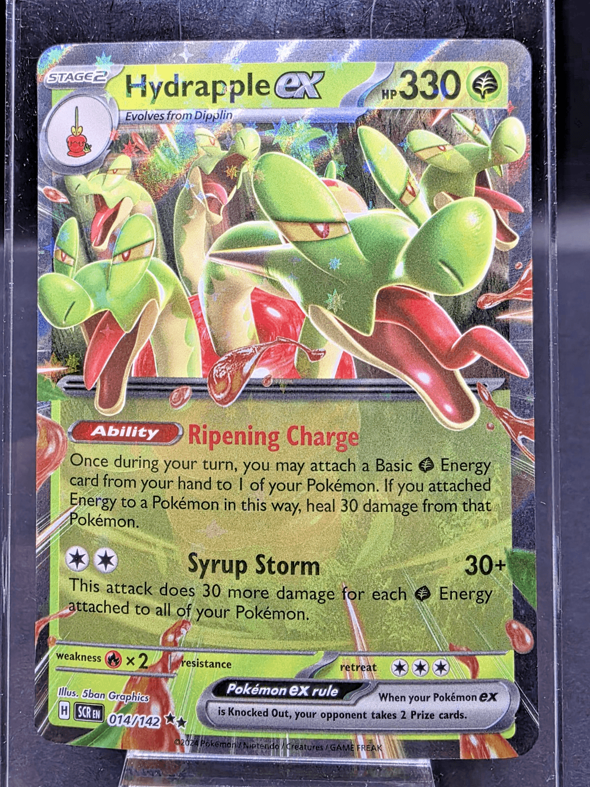 Pokemon TCG Hydrapple Ex 14/142 Stellar Crown Cosmo Holo Rare NM