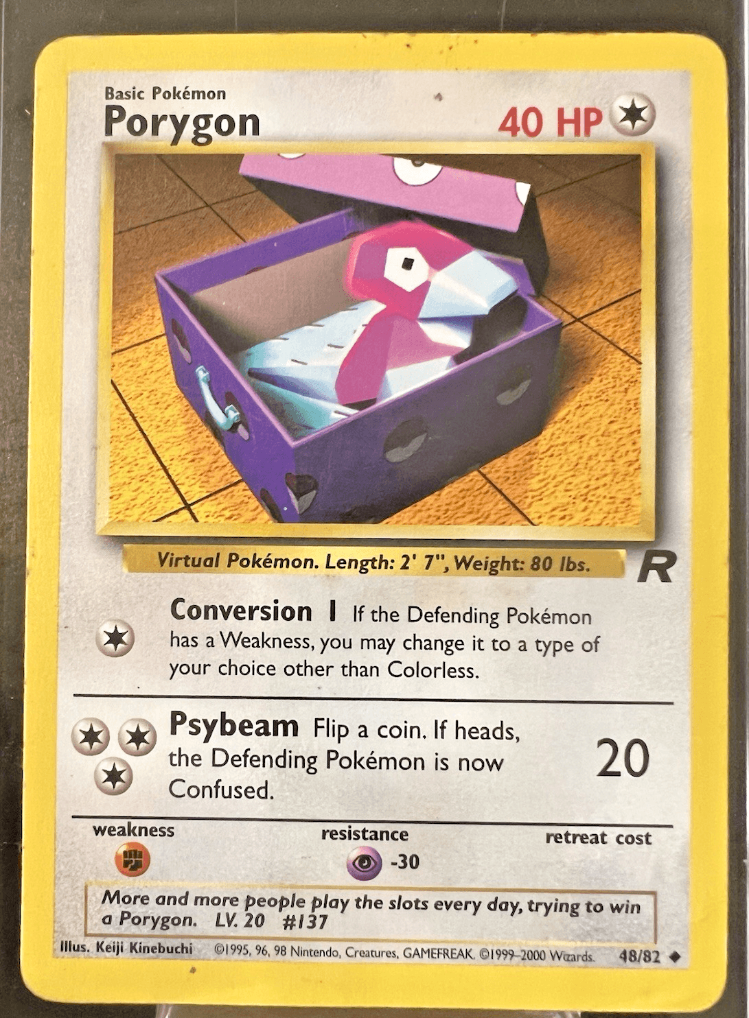 Pokemon TCG Porygon 48/82 Uncommon Team Rocket Unlimited MP