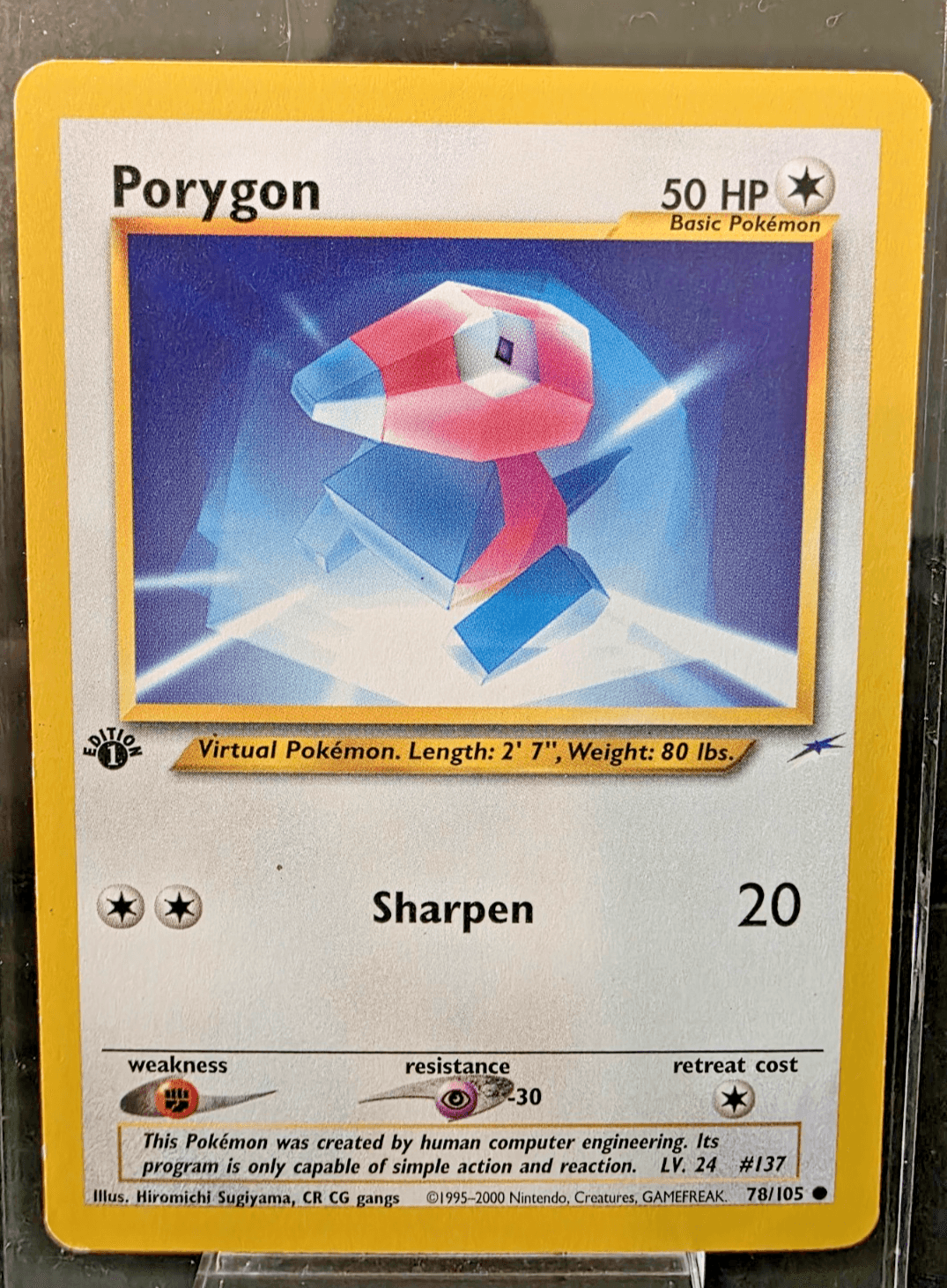 Pokemon TCG Porygon 1st Edition Neo Destiny 78/105 Common LP