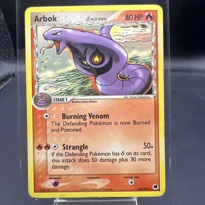pokemon TCG Arbok (Delta Species) Rare Dragon Frontiers 13/101 LP